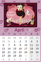 Betty Boop Calendar - April