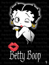 Betty Boop blows a kiss