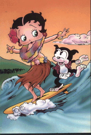 Surf's up says Betty Boop
