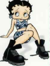 Betty Boop in camouflage