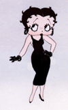 Betty Boop in her long black dress