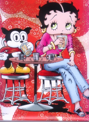 Betty Boop summer sipping