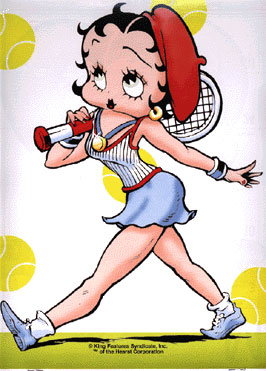 Anyone for tennis? said Betty Boop